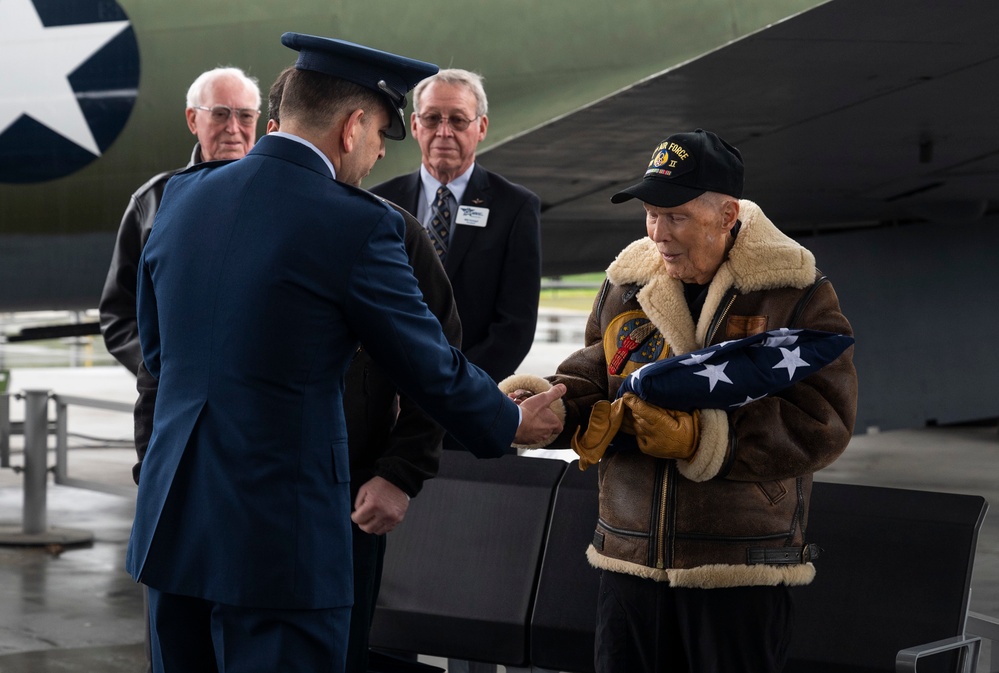 62d OG leadership celebrates local WWII veteran’s 100th birthday