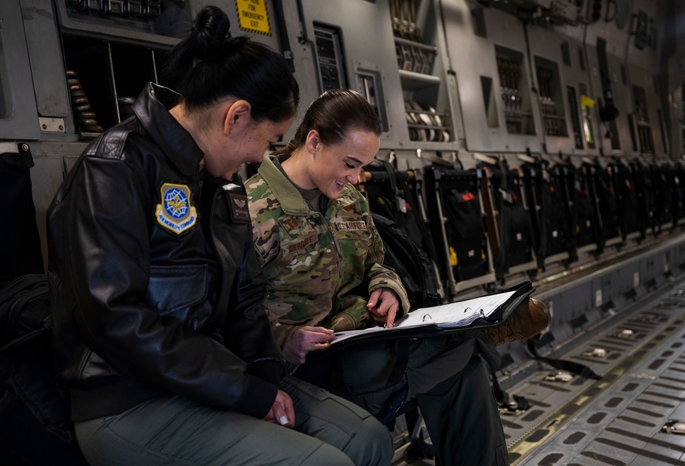 62d AW launches into Women’s History Month with all-female flight