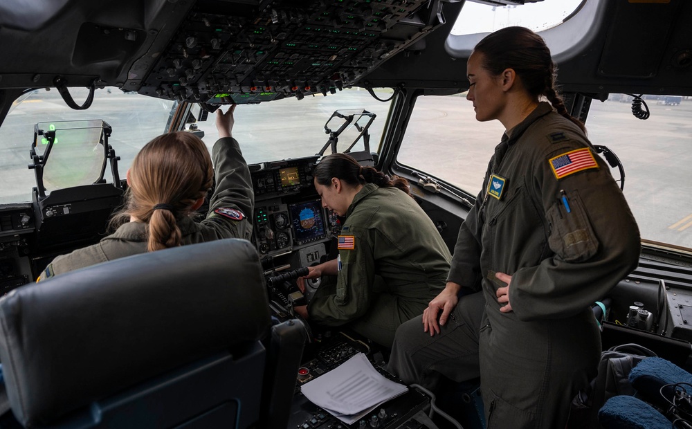 62d AW launches into Women’s History Month with all-female flight