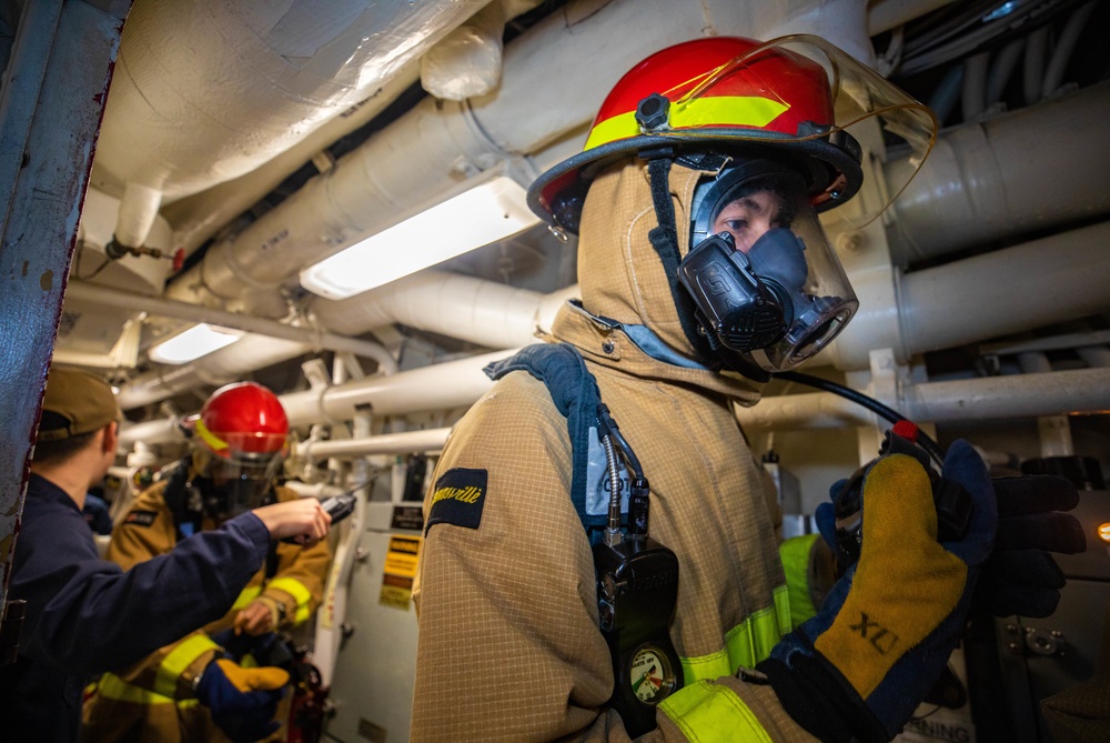 USS Benfold Conducts General Quarters drill while Underway