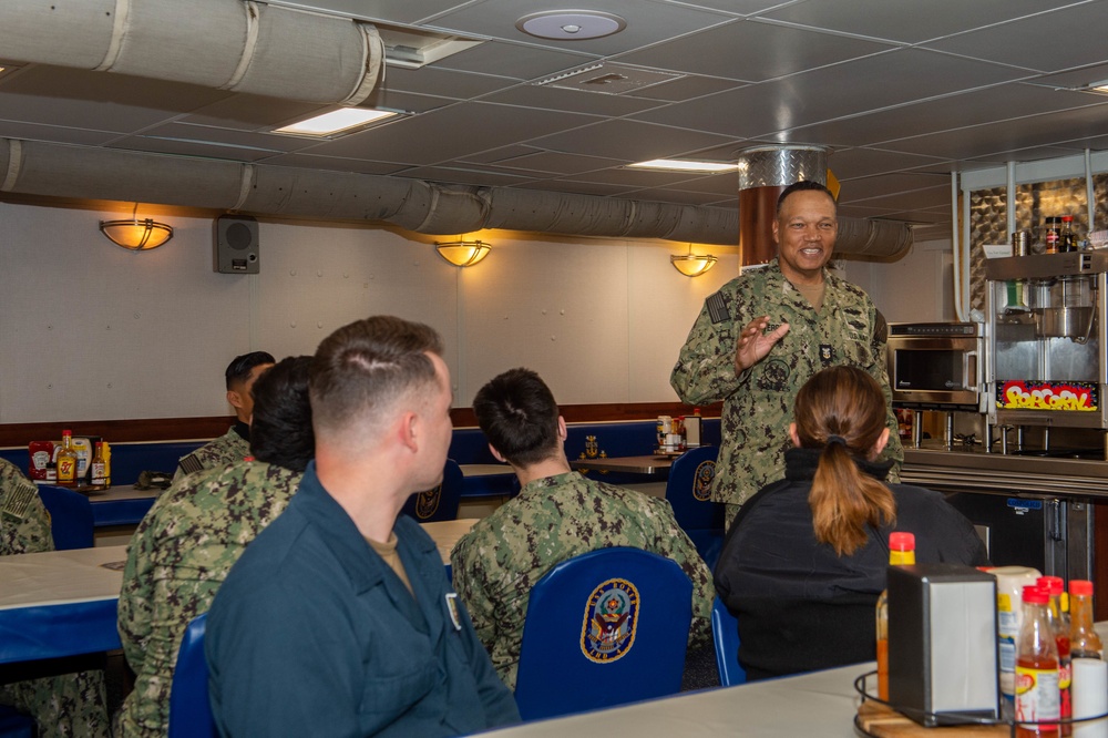 Fleet Master Chief Talks Readiness with Boxer Sailors