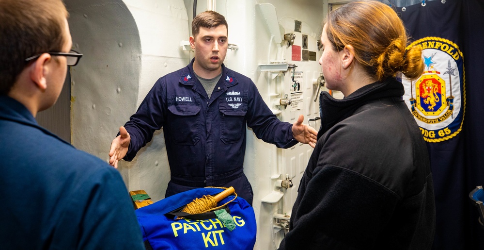 USS Benfold Conducts Damage Control training while Underway