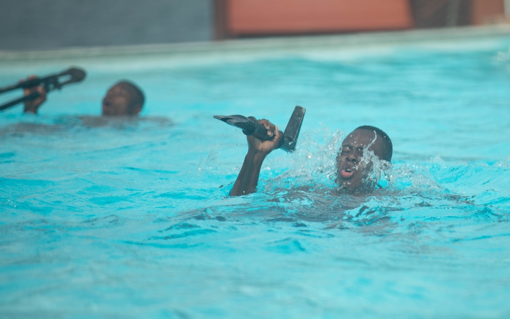 Ghana, Côte d'Ivoire, Netherlands conduct swim qualifications for Flintlock