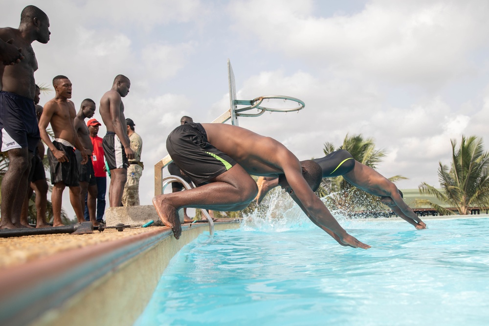 Ghana, Côte d'Ivoire, Netherlands conduct swim qualifications for Flintlock