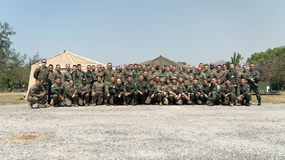 Cobra Gold 23 | U.S. Navy Sailors and Royal Thai Navy Sailors Pose for Group Photo