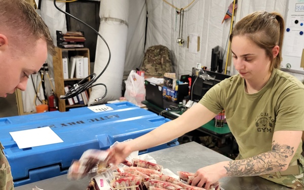 Blood is inspected for proper labeling