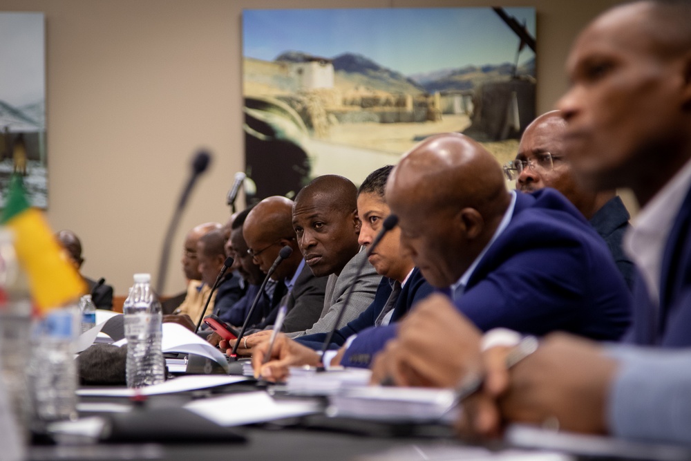 Attendees listen and take notes during the second day of the African Alumni Symposium, in Carlisle, Pennsylvania