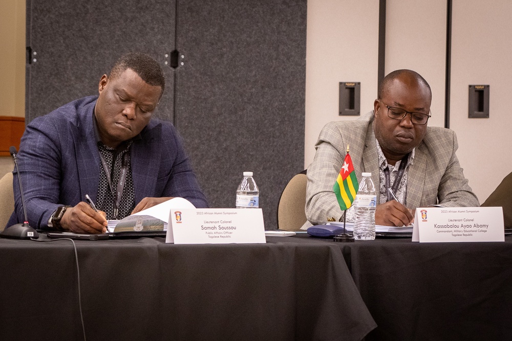 Attendees take notes during the second day of the African Alumni Symposium, in Carlisle, Pennsylvania