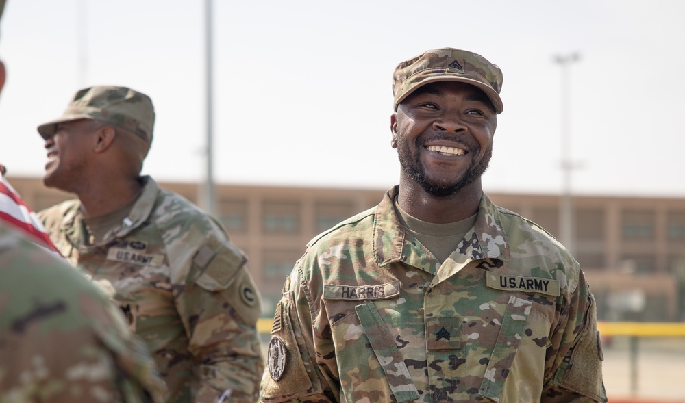 Sgt. Harris reenlistment ceremony