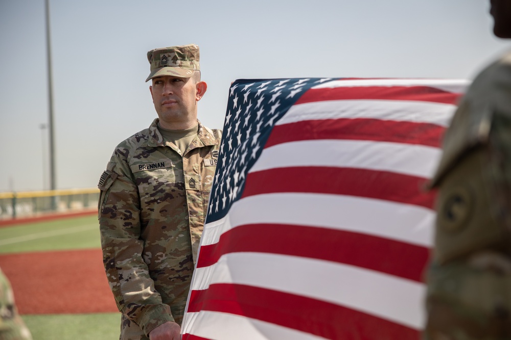 Sgt. Harris reenlistment ceremony