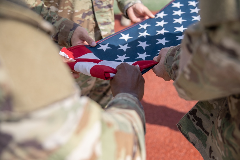 Sgt. Harris reenlistment ceremony