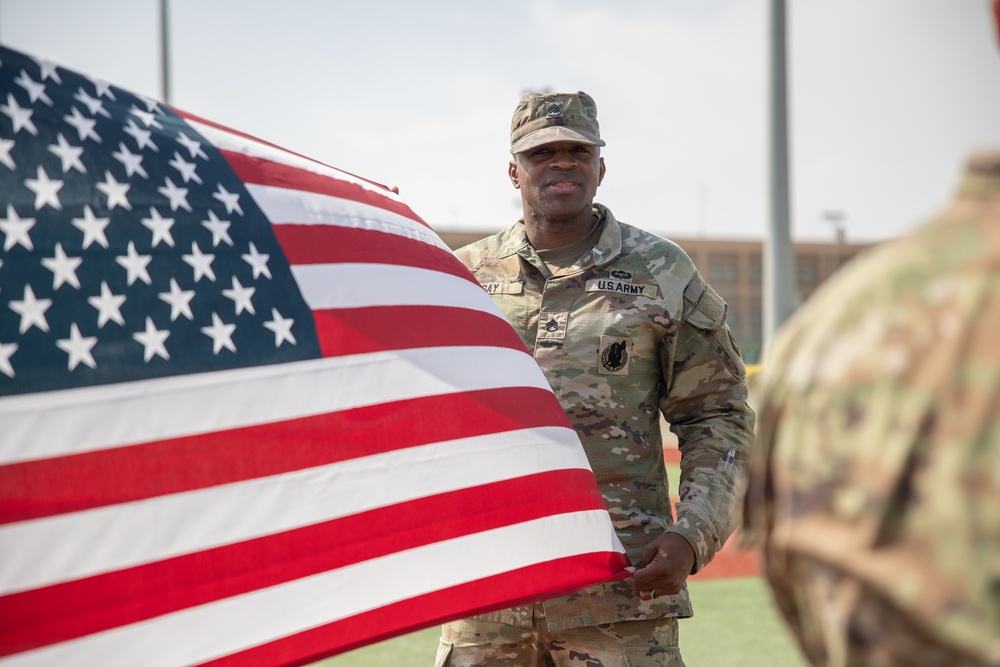 Sgt. Harris reenlistment ceremony