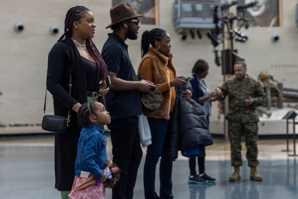 U.S. Marine Promotes to Staff Sgt. at National Museum of the Marine Corps