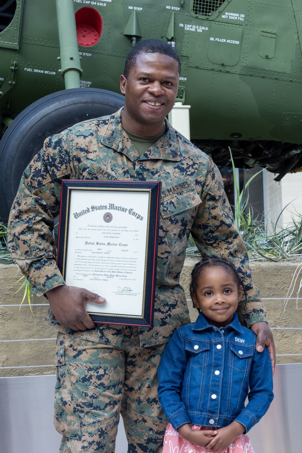 U.S. Marine Promotes to Staff Sgt. at National Museum of the Marine Corps