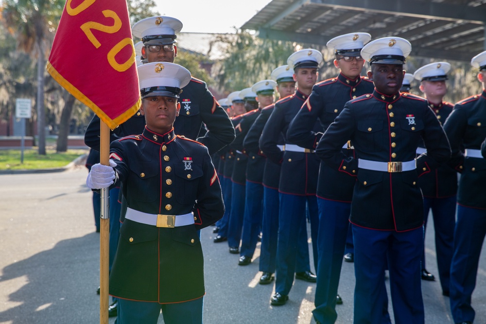 Charlotte native graduate as honor graduate for platoon 1020, Charlie Company, Marine Corps Recruit Depot Parris Island
