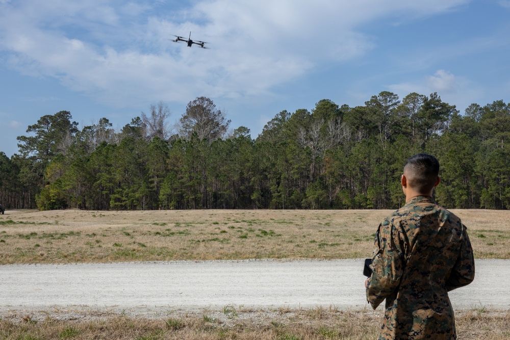 Lance Cpl. Joshua Kumakaw Operates a Small Unmanned Aircraft System