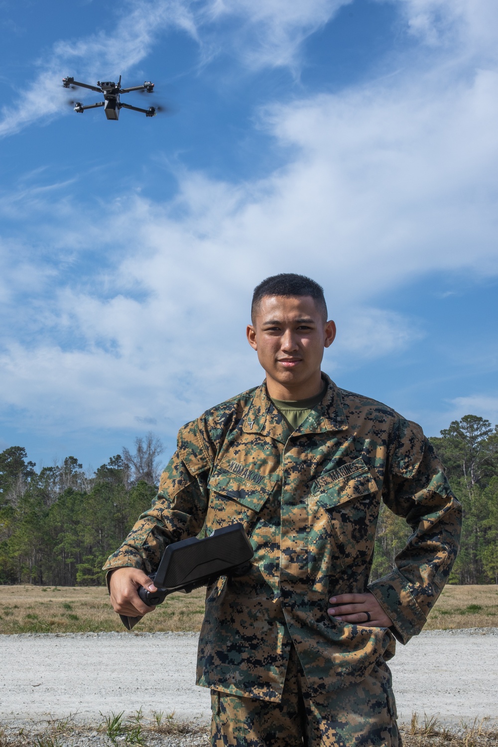 Lance Cpl. Joshua Kumakaw Operates a Small Unmanned Aircraft System