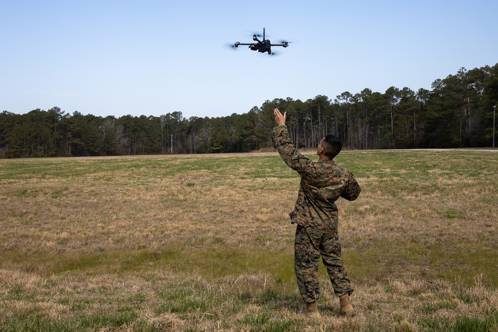 Lance Cpl. Joshua Kumakaw Operates a Small Unmanned Aircraft System