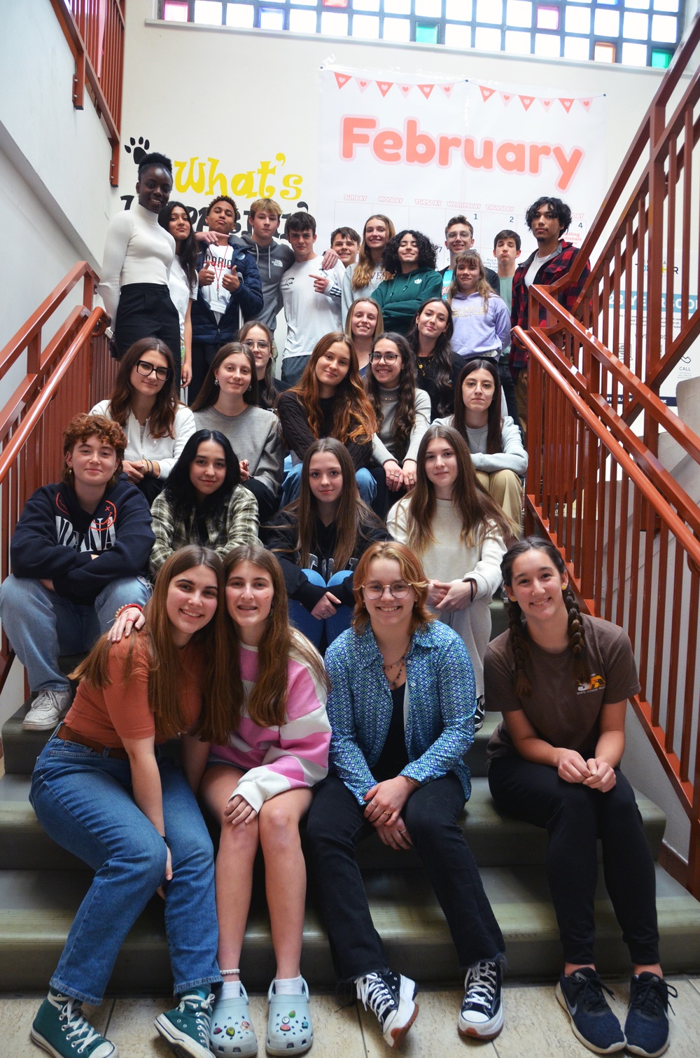 Italian students share a week-long exchange with American peers