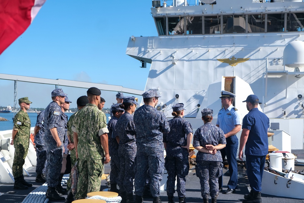 USCGC Stone conducts tours in Montevideo, Uruguay