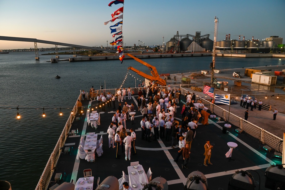 USCGC Stone hosts Uruguay officials for a reception