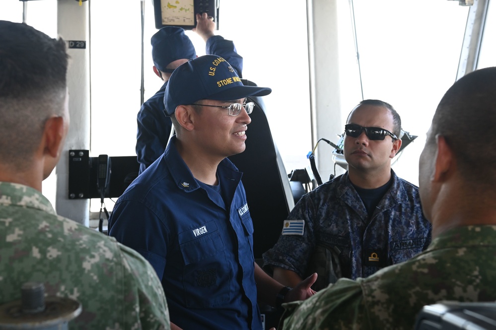 USCGC Stone conducts training exercises with Uruguay