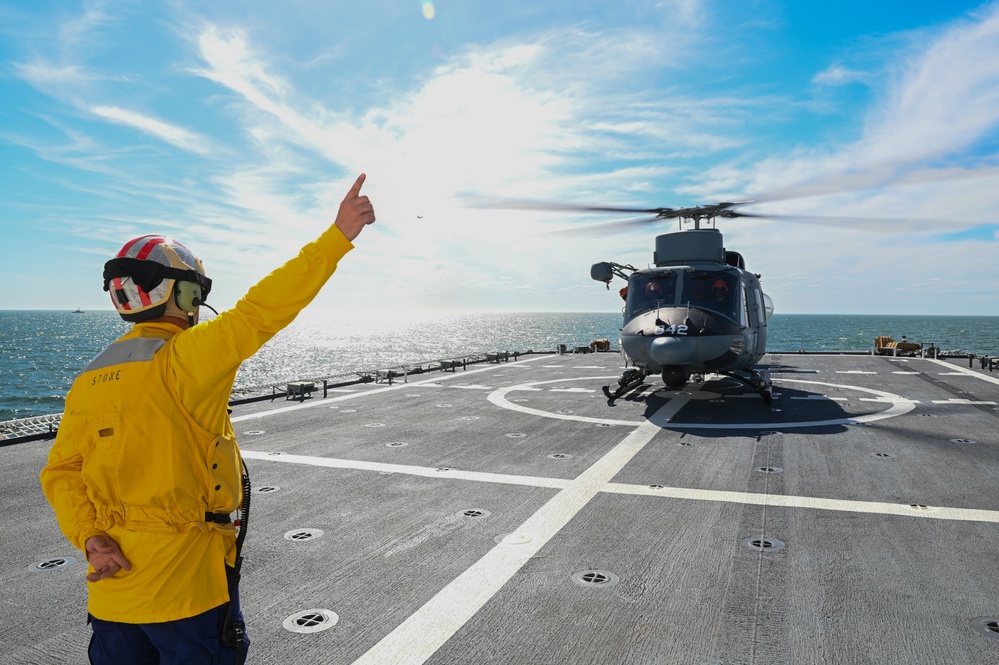 USCGC Stone conducts training exercises with Uruguay