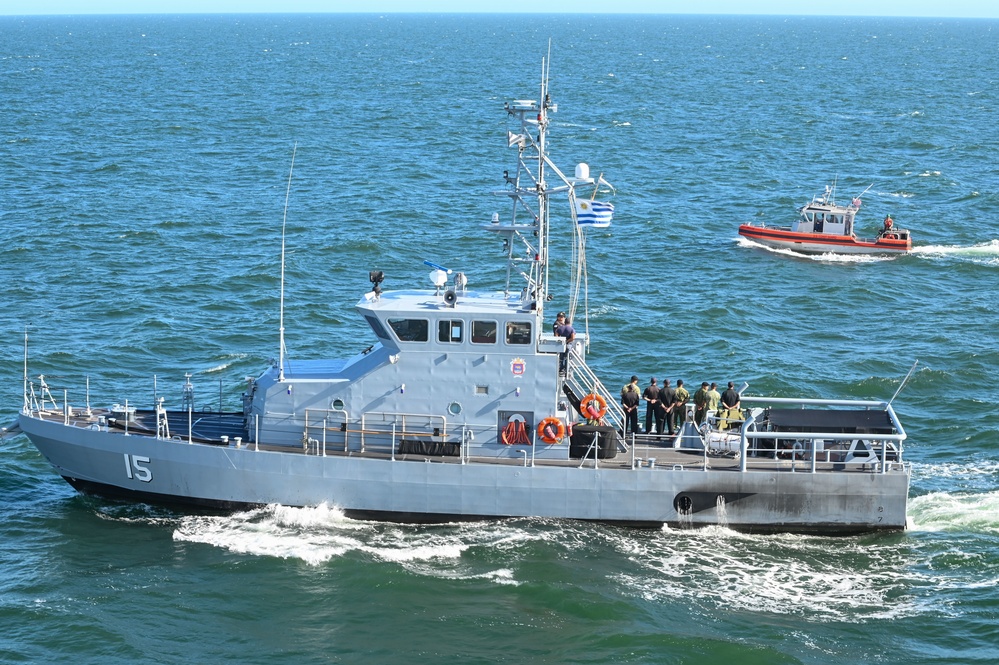 USCGC Stone conducts training exercises with Uruguay