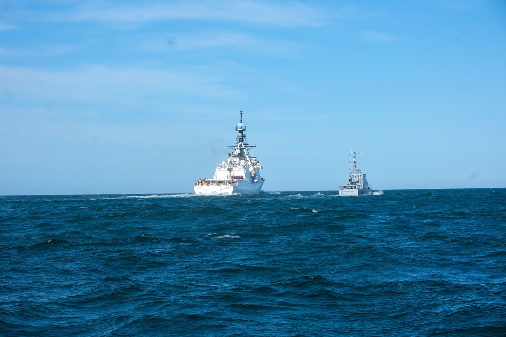 USCGC Stone conducts training exercises with Uruguay