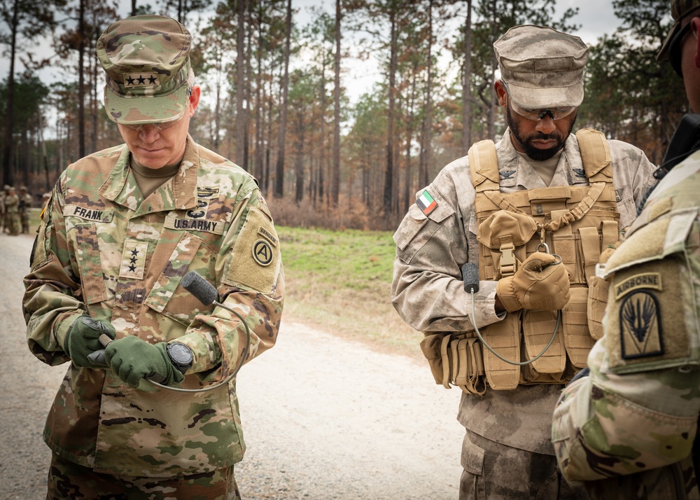 UAE and U.S. Army 3rd SFAB receive a visit by USARCENT Commander during JRTC Rotation