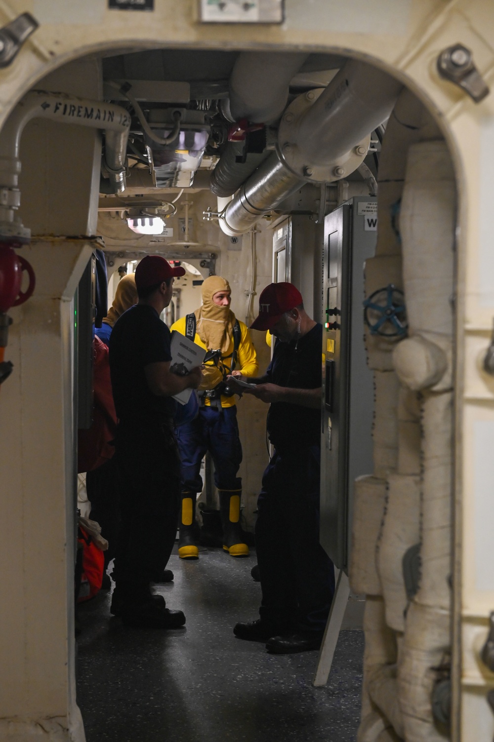 USCGC Stone’s crew conducts training drills while underway