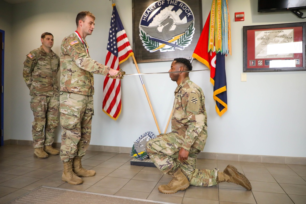 Sustainment Soldier receives the Noble Patron of Armor Award