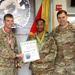 Sustainment Soldier receives the Noble Patron of Armor Award