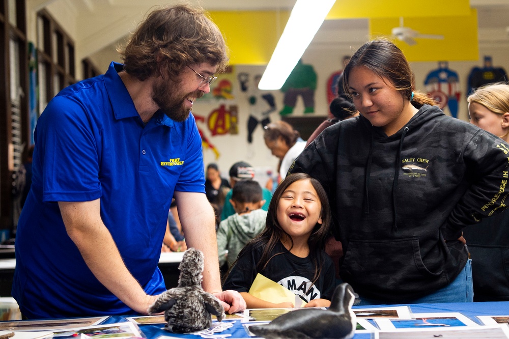 Navy Biologist Shares Conservation Efforts with Local Elementary School