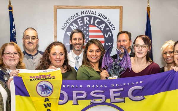 Code 2300 Celebrates First Excellence of OPSEC Award Win, Inspires Teammates throughout America’s Shipyard