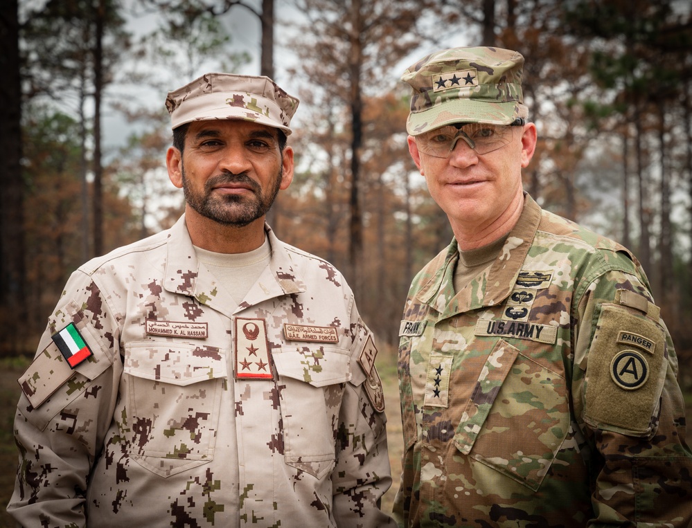 USARCENT commanding general attends AAR during JRTC