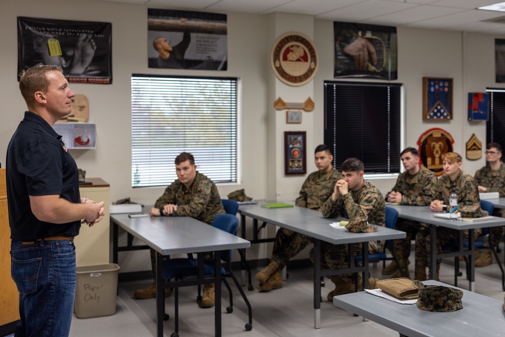 Medal of Honor Recipient Dakota Meyer Visits Cherry Point