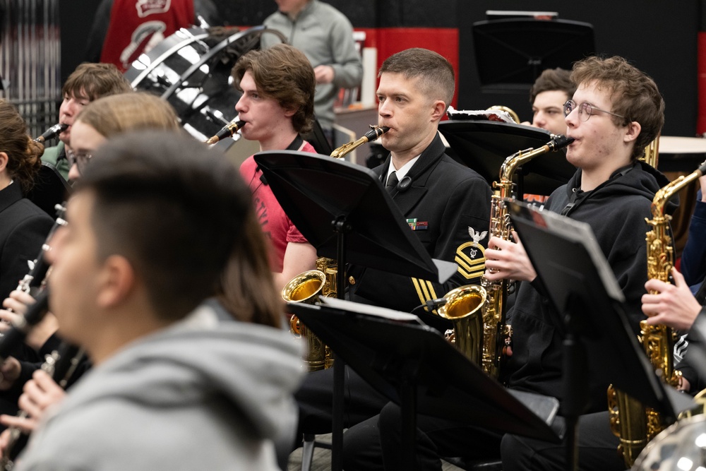 Navy Band musician returns home to Ft. Osage High School