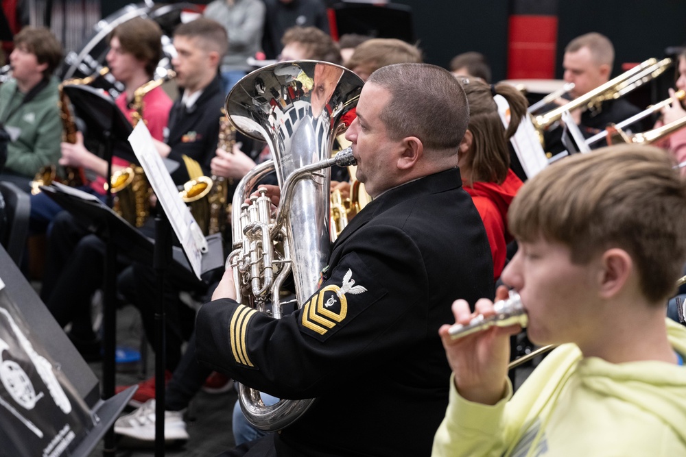 Navy Band musician returns home to Ft. Osage High School