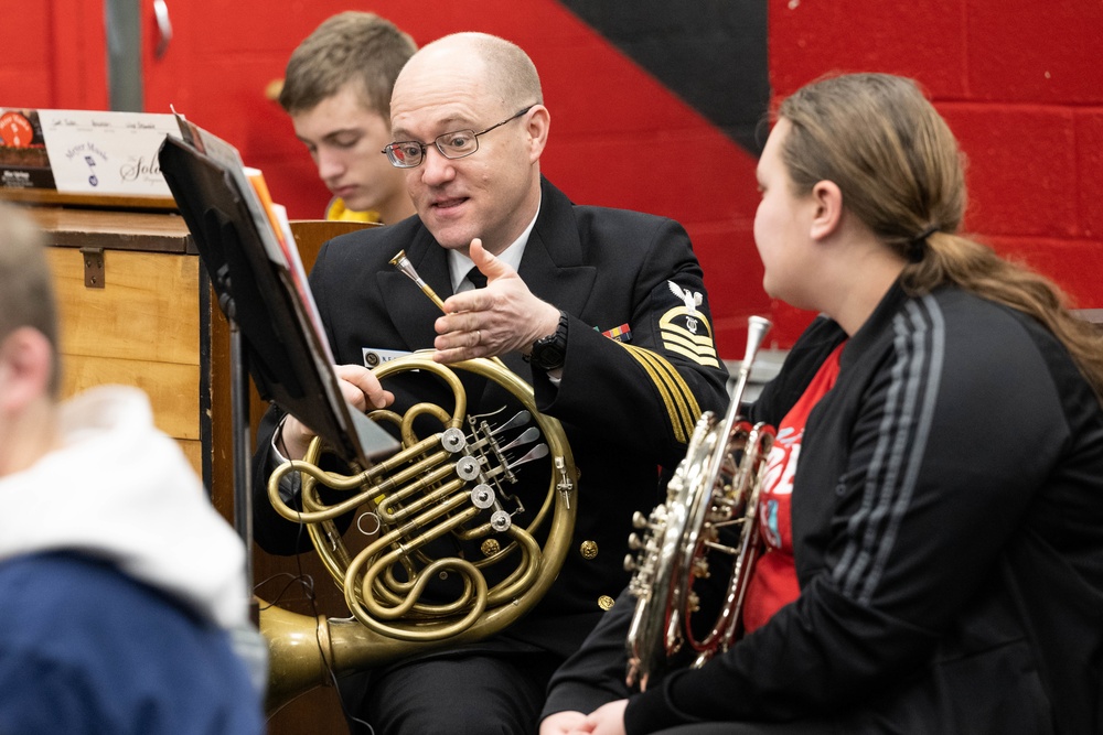 Navy Band musician returns home to Ft. Osage High School