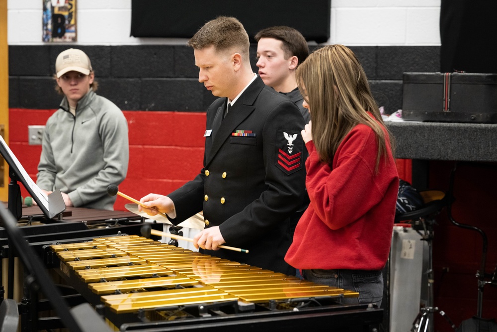 Navy Band musician returns home to Ft. Osage High School