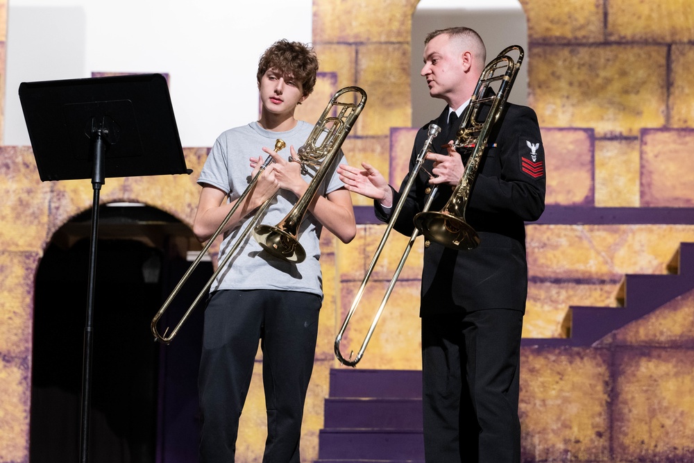 Navy Band musician returns home to Ft. Osage High School