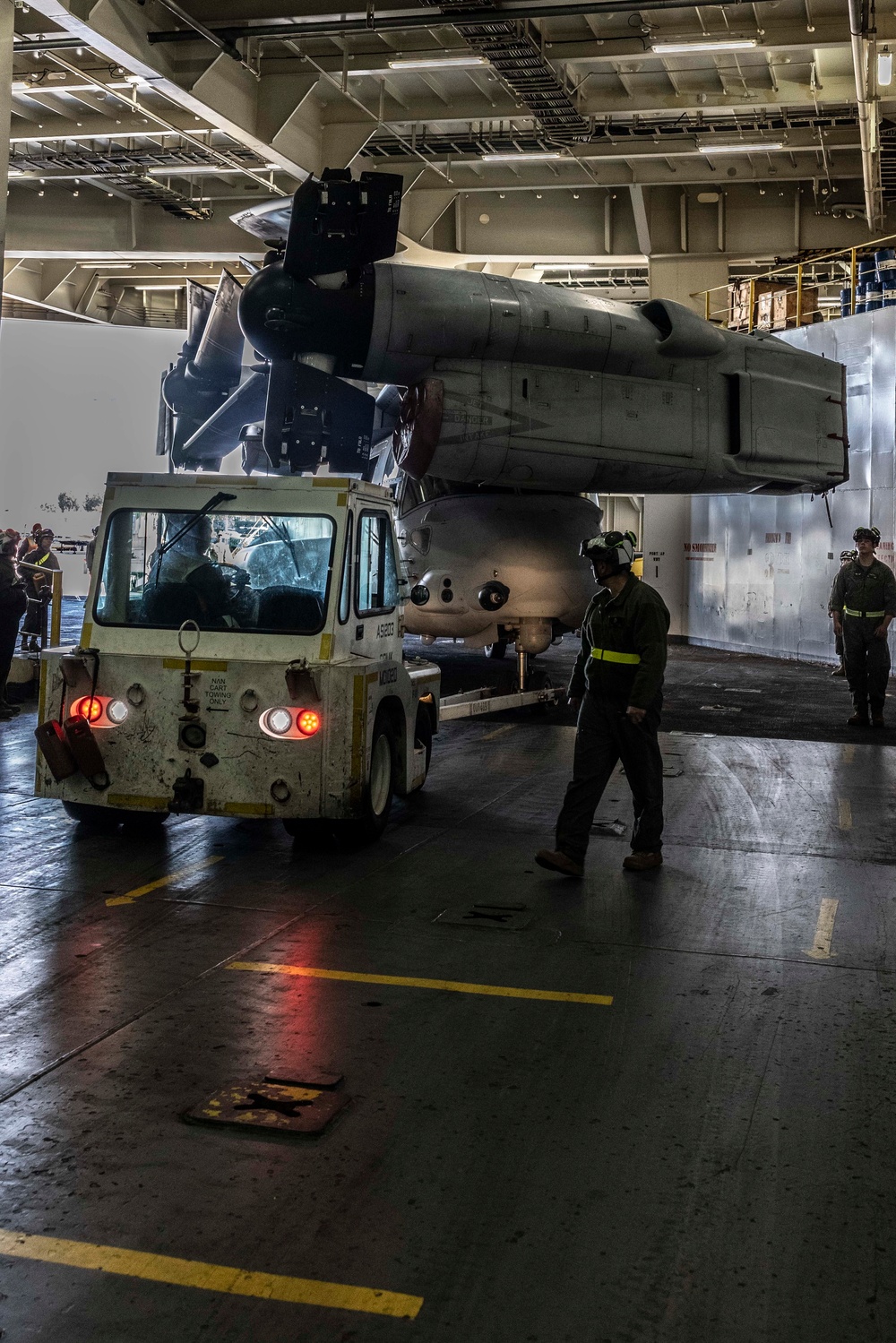 Marine Medium Tiltrotor Squadron 163 Marines Prepare MV-22B Ospreys for Loading