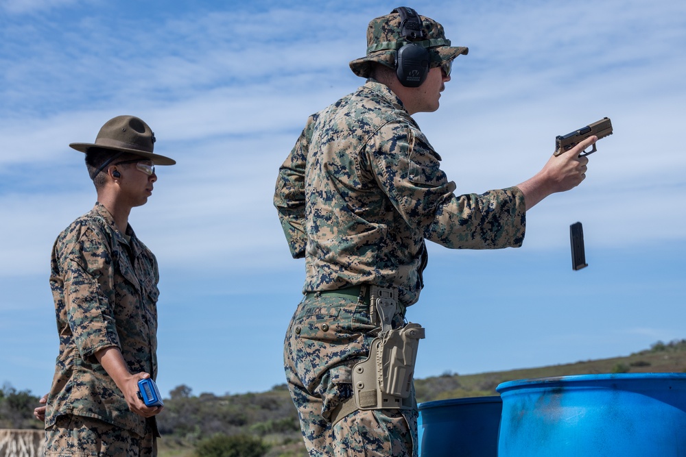 Civilians and service members participate in Marine Corps Marksmanship Competition