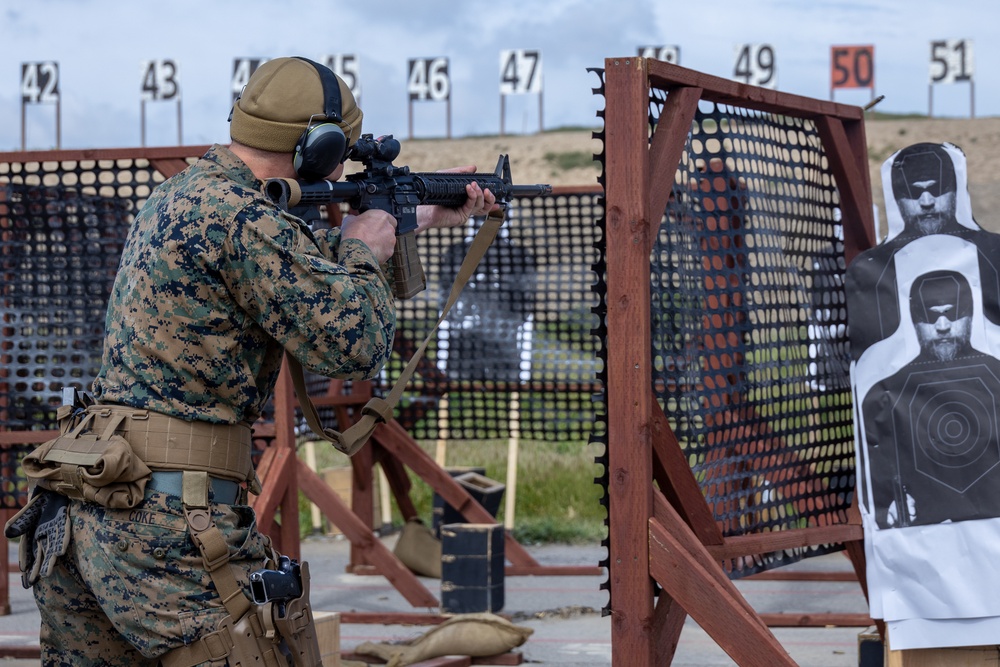 Civilians and service members participate in Marine Corps Marksmanship Competition