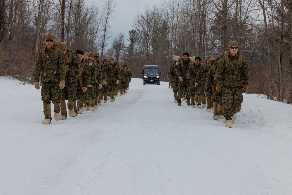 U.S. Marines with 2nd Landing Support Battalion Conduct a Hypothermia Lab in Fort Drum