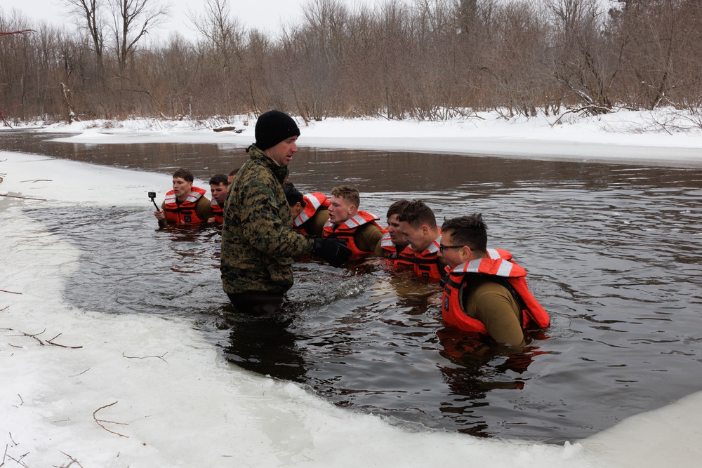 U.S. Marines with 2nd Landing Support Battalion Conduct a Hypothermia Lab in Fort Drum