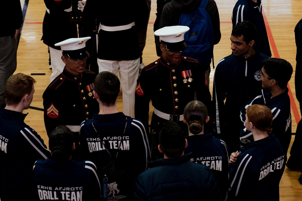 Silent Drill Platoon performs at West Anchorage High