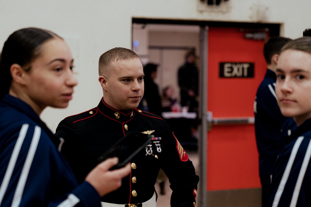 Silent Drill Platoon performs at West Anchorage High