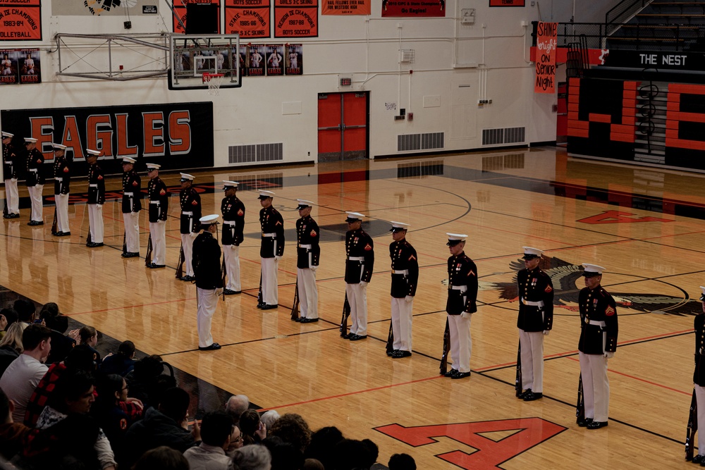 Silent Drill Platoon performs at West Anchorage High